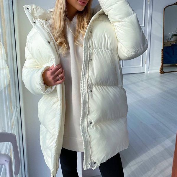 womens down jacket winter solid color snap hooded turtleneck pocket european and beautiful women long cotton coats, Black
womens down jacket winter solid color snap hooded turtleneck pocket european and beautiful women long cotton coats, Black