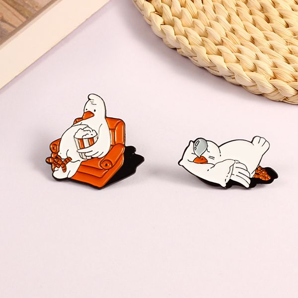 cartoon cute animal big white goose enamel brooch fun duck snack sofa sleep alloy pins badge sweet jewelry gift for friends, Blue
cartoon cute animal big white goose enamel brooch fun duck snack sofa sleep alloy pins badge sweet jewelry gift for friends, Blue