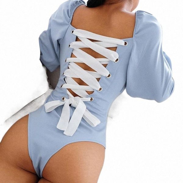 women's jumpsuits & rompers heyouthoney summer fashion women lace up bandage long sleeve bodysuit backless bodycon one piece body jumps, Black;white
women's jumpsuits & rompers heyouthoney summer fashion women lace up bandage long sleeve bodysuit backless bodycon one piece body jumps, Black;white