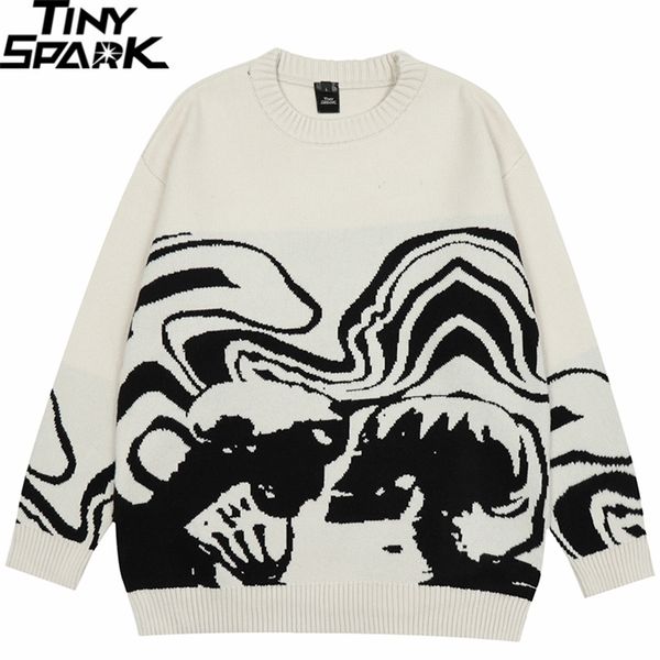 men's sweaters men streetwear retro painting skull graphic hip hop knitted vintage pullover casual wool hipster 220920, White;black
men's sweaters men streetwear retro painting skull graphic hip hop knitted vintage pullover casual wool hipster 220920, White;black