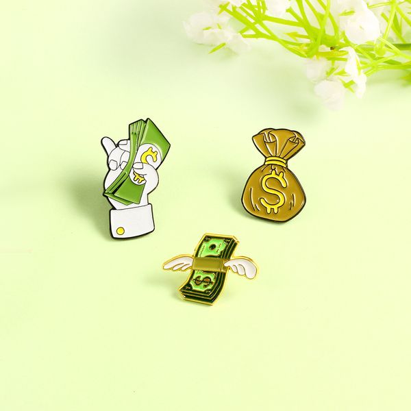 creative geometric flying dollars fun enamel brooches money in bags wings alloy pins badges personality women jewelry gifts, Blue
creative geometric flying dollars fun enamel brooches money in bags wings alloy pins badges personality women jewelry gifts, Blue