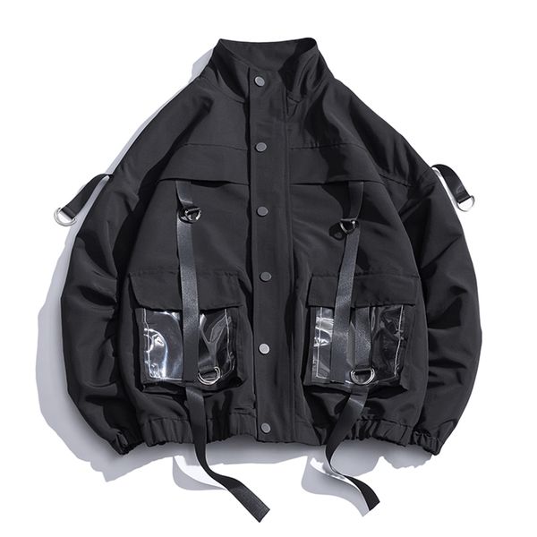 men s jackets men military coats casual windbreaker ribbons pockets overalls bomber hip hop streetwear man outwear 220921, Black;brown
men s jackets men military coats casual windbreaker ribbons pockets overalls bomber hip hop streetwear man outwear 220921, Black;brown