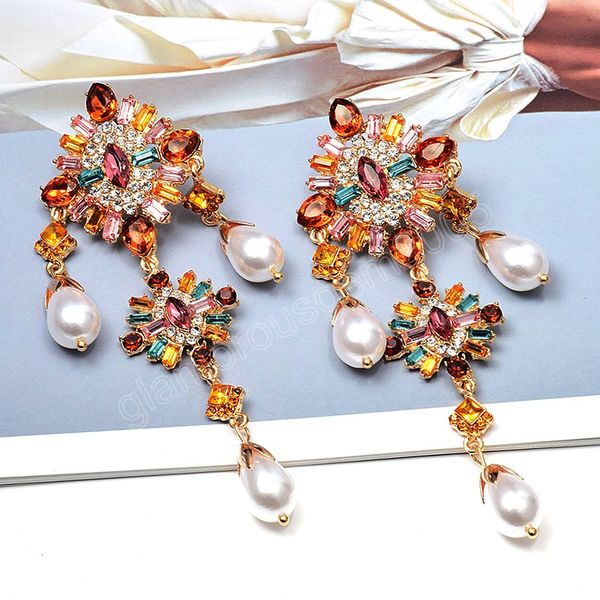 vintage metal colorful rhinestone long dangle earrings jewelry accessories for women wholesale crystal bijoux, Silver
vintage metal colorful rhinestone long dangle earrings jewelry accessories for women wholesale crystal bijoux, Silver