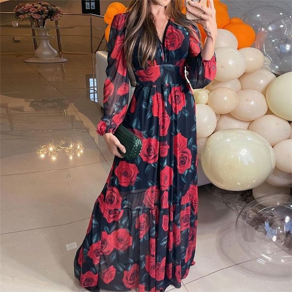 casual dresses ellafads women maxi autumn elegant fashion long sleeve rose print v neck nipped waist chiffon with lining 220921, Black;gray
casual dresses ellafads women maxi autumn elegant fashion long sleeve rose print v neck nipped waist chiffon with lining 220921, Black;gray