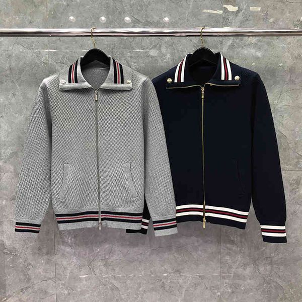 tb thom jackets winter jacket fashion brand coat classic cotton multicolor striped loose turn down collar zip-up clothing, Black;brown
tb thom jackets winter jacket fashion brand coat classic cotton multicolor striped loose turn down collar zip-up clothing, Black;brown