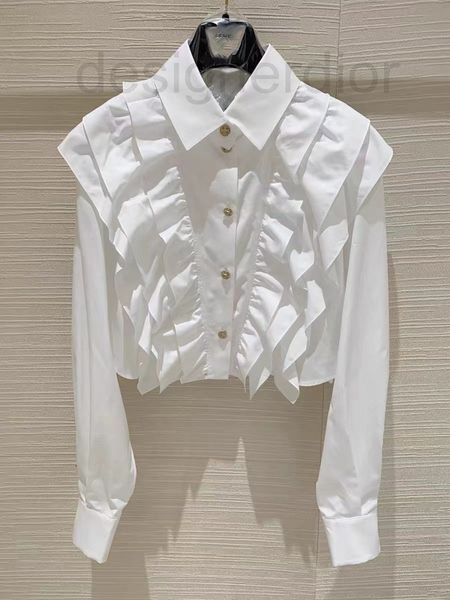 women's blouses & shirts designer the correct version aw22 new wave edge decoration lapel cotton long sleeve shirt 9437 965e, White
women's blouses & shirts designer the correct version aw22 new wave edge decoration lapel cotton long sleeve shirt 9437 965e, White