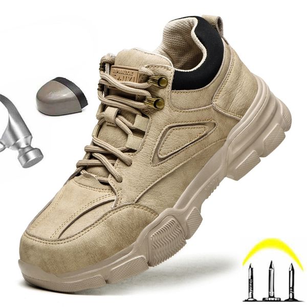 dress shoes men's safety work with steel toe puncture-proof anti-smashing ankle boots protective sneakers casual leather 220921, Black
dress shoes men's safety work with steel toe puncture-proof anti-smashing ankle boots protective sneakers casual leather 220921, Black