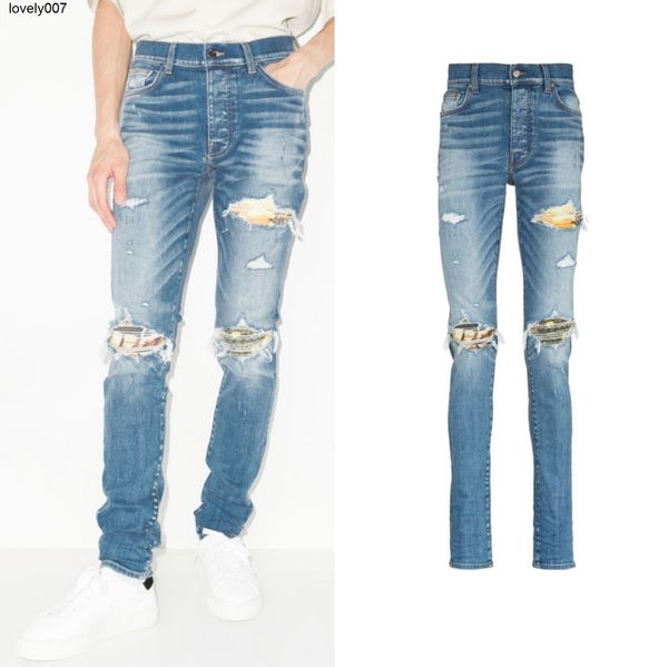 designer men's jeans amirs fashion brand wash water blue hole patch slim fit elastic legged men's pants summer cow
designer men's jeans amirs fashion brand wash water blue hole patch slim fit elastic legged men's pants summer cow