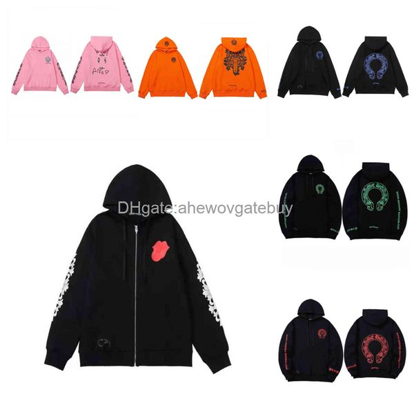 fleece men's hoodies luxury designer classic fashion mens zipper ch horseshoe sanskrit cross print pullover hooded sweatshirts sweater, Black
fleece men's hoodies luxury designer classic fashion mens zipper ch horseshoe sanskrit cross print pullover hooded sweatshirts sweater, Black