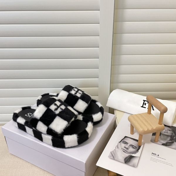 2022 winter autumn womens branded smfk slipper wool fleece warm plush slipper black white chessboard green fur furry flip flops sandal flat
2022 winter autumn womens branded smfk slipper wool fleece warm plush slipper black white chessboard green fur furry flip flops sandal flat