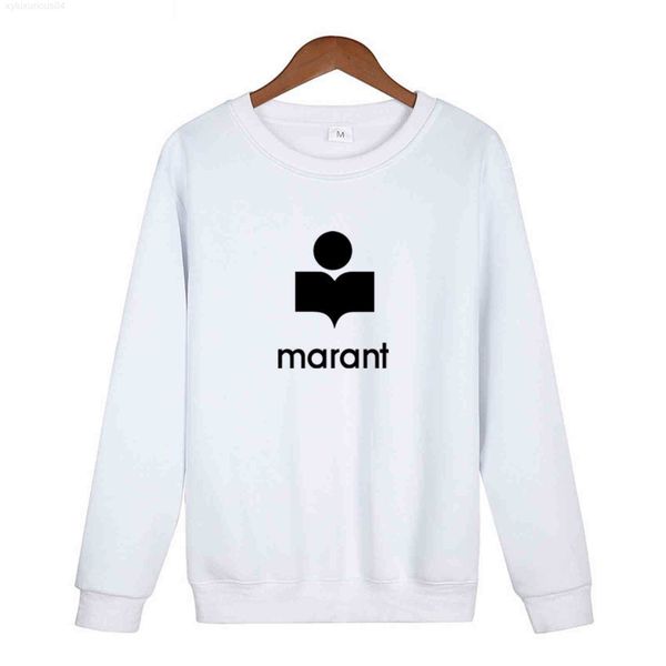 hoodie fashion brand marant printing suit men's and women's sports running round neck sweater, Black 
hoodie fashion brand marant printing suit men's and women's sports running round neck sweater, Black