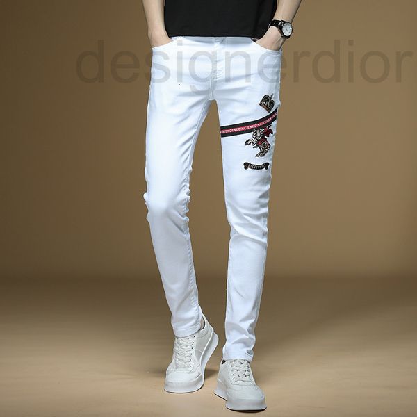 men's jeans designer 2021 spring and summer men's white embroidered elasticslim fit fashion pants casual denim qtzv, Blue
men's jeans designer 2021 spring and summer men's white embroidered elasticslim fit fashion pants casual denim qtzv, Blue