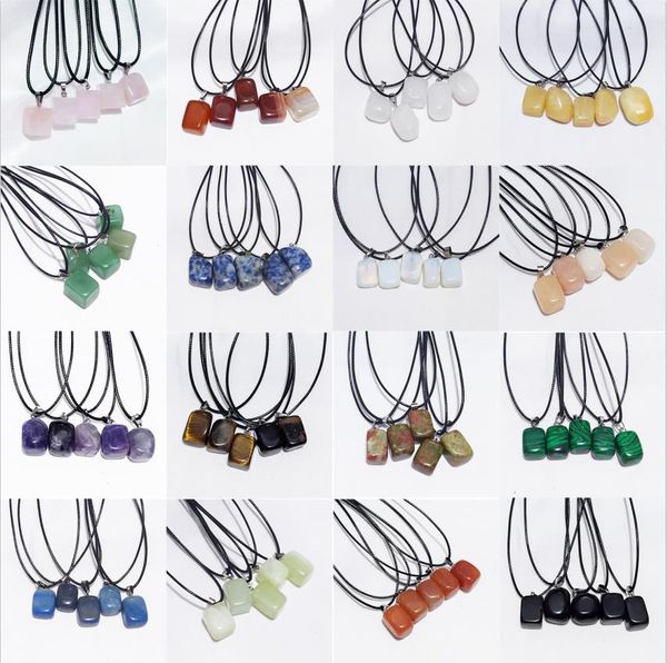 trendy assorted natural stone pendants irregular square crystal necklace rose quartz amethyst agate jewelry making elling, Silver
trendy assorted natural stone pendants irregular square crystal necklace rose quartz amethyst agate jewelry making elling, Silver