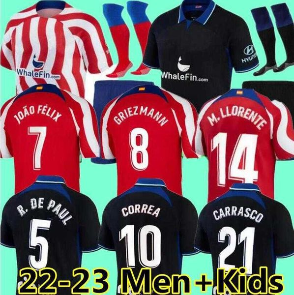 soccer jerseys 22 23 joao felix home 2022 2023 m. llorente correa camiseta football shirts uniforms away kids kit griezmann r. de paul cunha, Black;yellow
soccer jerseys 22 23 joao felix home 2022 2023 m. llorente correa camiseta football shirts uniforms away kids kit griezmann r. de paul cunha, Black;yellow