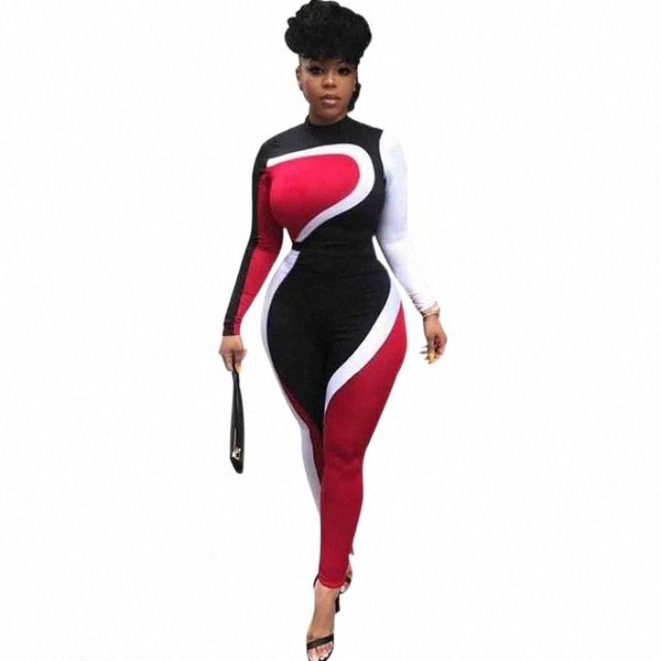 women patchwork long sleeve bodycon jumpsuit tracksuit skinny full bodysuit casual rompers overalls one piece outfits women's jumpsuits, Black;white
women patchwork long sleeve bodycon jumpsuit tracksuit skinny full bodysuit casual rompers overalls one piece outfits women's jumpsuits, Black;white