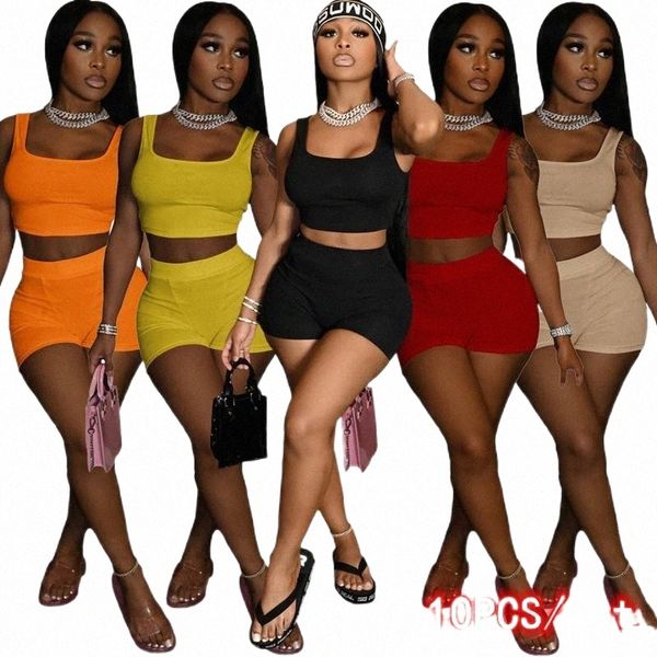 women's tracksuits 10pcs wholesale item women 2 piece shorts set square neck sports solid color skinny lounge wear matching outfits 41s, Gray
women's tracksuits 10pcs wholesale item women 2 piece shorts set square neck sports solid color skinny lounge wear matching outfits 41s, Gray