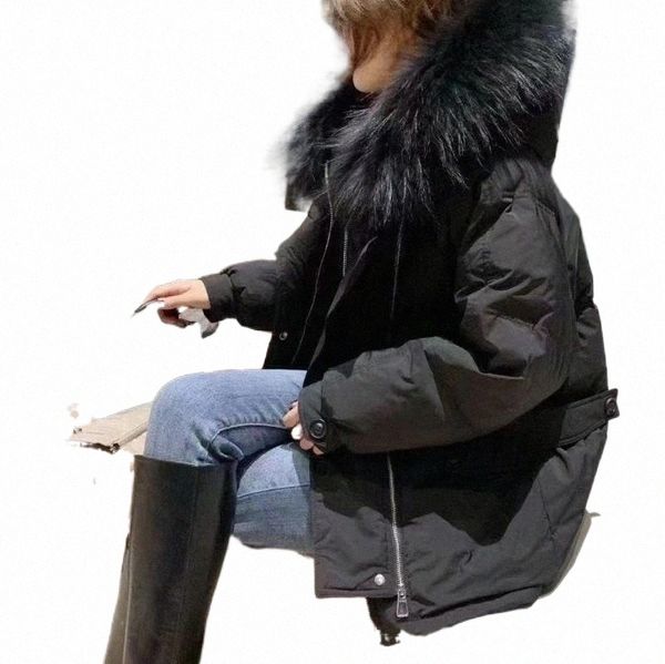 women's down & parkas ftlzz 2021 winter women 90% white jacket real fur collar hooded short design slim warm overcoat black outwear a2i
women's down & parkas ftlzz 2021 winter women 90% white jacket real fur collar hooded short design slim warm overcoat black outwear a2i