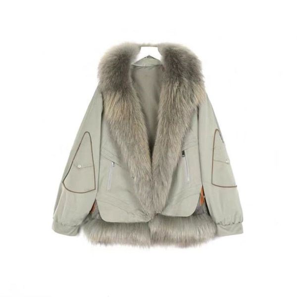 pike designer autumn and winter women's woolen coat thickened warm jacket raccoon fur collar fur coats, Black
pike designer autumn and winter women's woolen coat thickened warm jacket raccoon fur collar fur coats, Black