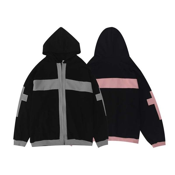 vintage men hip hop hoodie jacket streetwear embroidery cross color block patchwork zip hooded sweatshirt harajuku casual coats, Black
vintage men hip hop hoodie jacket streetwear embroidery cross color block patchwork zip hooded sweatshirt harajuku casual coats, Black