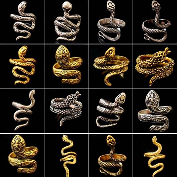 cluster rings 30pcslot vintage snake animal multicolor antique male female punk biker metal ring women accessories boy gift 220921, Golden;silver
cluster rings 30pcslot vintage snake animal multicolor antique male female punk biker metal ring women accessories boy gift 220921, Golden;silver