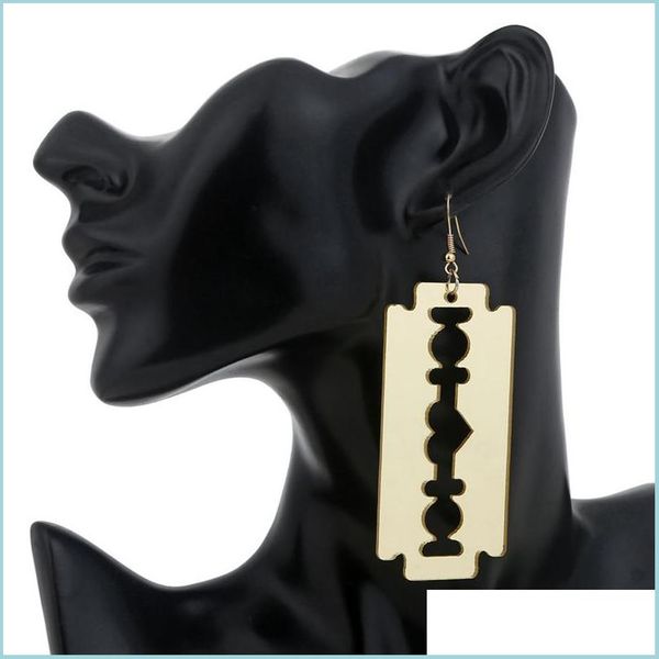 stud stud fashion razor blade shaped acrylic charm earrings for women steampunk bohemian big ear jewelry gifts drop deliver jewelshops dhlkf, Golden;silver
stud stud fashion razor blade shaped acrylic charm earrings for women steampunk bohemian big ear jewelry gifts drop deliver jewelshops dhlkf, Golden;silver
