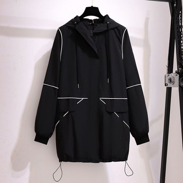 women s plus size outerwear coats 150kg spring autumn contrast color hooded trench coat bust 160cm 6xl 7xl 8xl 9xl 10xl loose casual jacket, Black
women s plus size outerwear coats 150kg spring autumn contrast color hooded trench coat bust 160cm 6xl 7xl 8xl 9xl 10xl loose casual jacket, Black