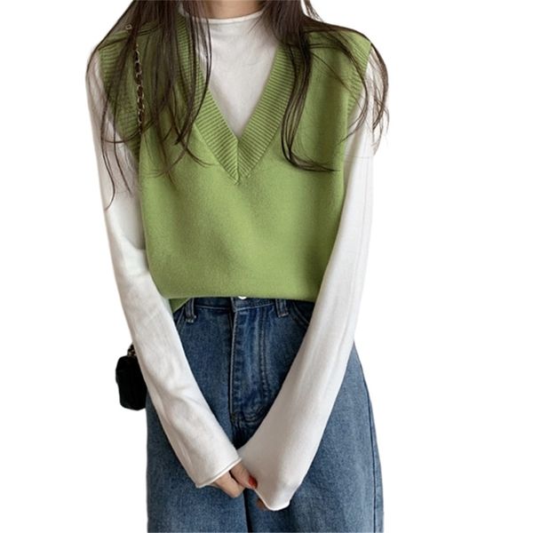 women's vests korean sweater vest women solid autumn winter all-match leisure outerwear knitted v-neck sleeveless female elegant simple, Black;white
women's vests korean sweater vest women solid autumn winter all-match leisure outerwear knitted v-neck sleeveless female elegant simple, Black;white