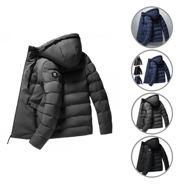 men's down parkas drawstring stylish thermal men coat pockets jacket hooded for outdoor 220922, Black
men's down parkas drawstring stylish thermal men coat pockets jacket hooded for outdoor 220922, Black