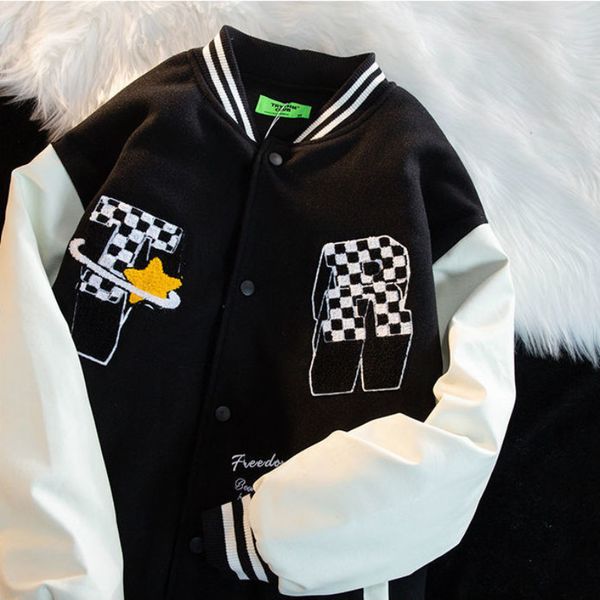 men s jackets american retro alphabet embroidery jackets coats men s y2k street hip hop baseball suit couple casual trend jacket 220921, Black;brown
men s jackets american retro alphabet embroidery jackets coats men s y2k street hip hop baseball suit couple casual trend jacket 220921, Black;brown