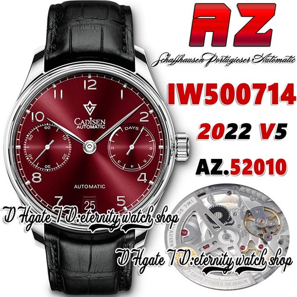 azf v5 az500714 a52010 automatic mens watch burgundy red power reserve dial number markers stainless steel case leather strap 2022 super edi, Slivery;brown
azf v5 az500714 a52010 automatic mens watch burgundy red power reserve dial number markers stainless steel case leather strap 2022 super edi, Slivery;brown