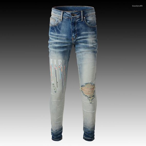 men's jeans fashion designer men retro light blue elastic stretch slim ripped streetwear hip hop brand printed denim pants
men's jeans fashion designer men retro light blue elastic stretch slim ripped streetwear hip hop brand printed denim pants