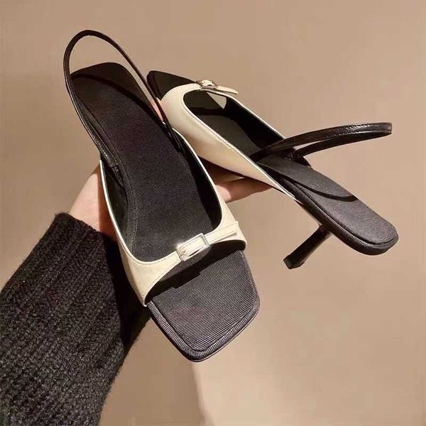 sandals the row 2022 summer new style square head square buckle open toe women's flat belt french kitten heel shoes, Black
sandals the row 2022 summer new style square head square buckle open toe women's flat belt french kitten heel shoes, Black