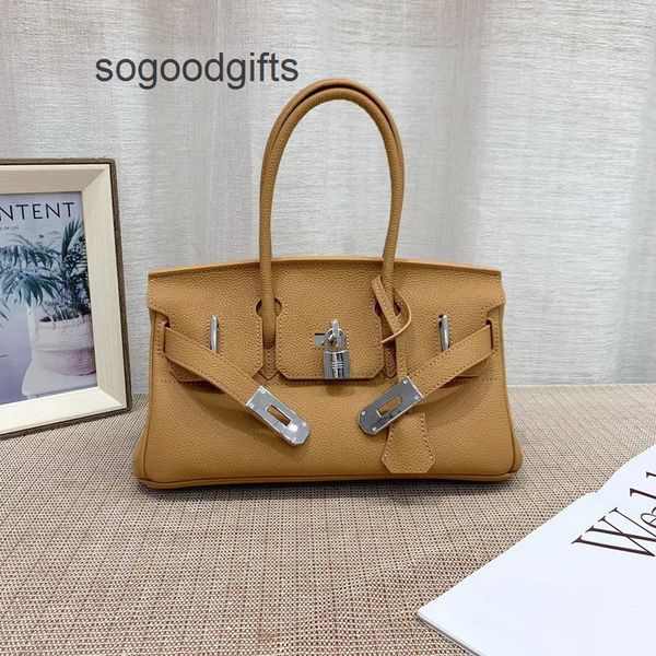 designer bags luxury genuine leather herme women's handbags 2022 new layer cow leather underarm bag 30cm h