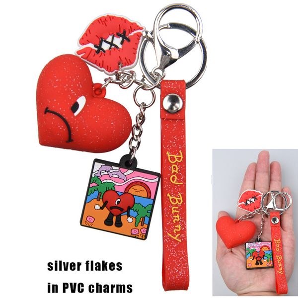 new design 3d bad bunny keychain silver flakes bright for decoration souvenir gift popular styles, White;pink
new design 3d bad bunny keychain silver flakes bright for decoration souvenir gift popular styles, White;pink
