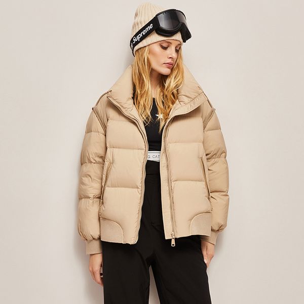 womens winter 90 new national standard down jacket version of the small bread coat windproof and warm women jackets, Black
womens winter 90 new national standard down jacket version of the small bread coat windproof and warm women jackets, Black