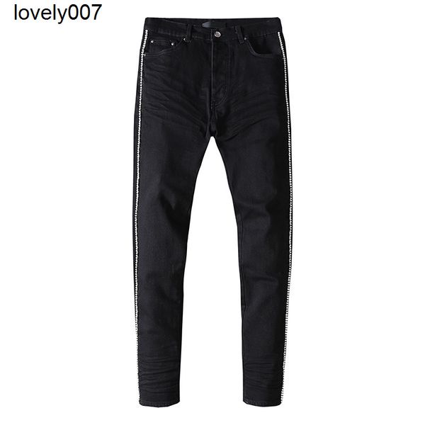 men's jeans off amirs men's jeans sense side brick lines black jeans show thin american style, Blue
men's jeans off amirs men's jeans sense side brick lines black jeans show thin american style, Blue
