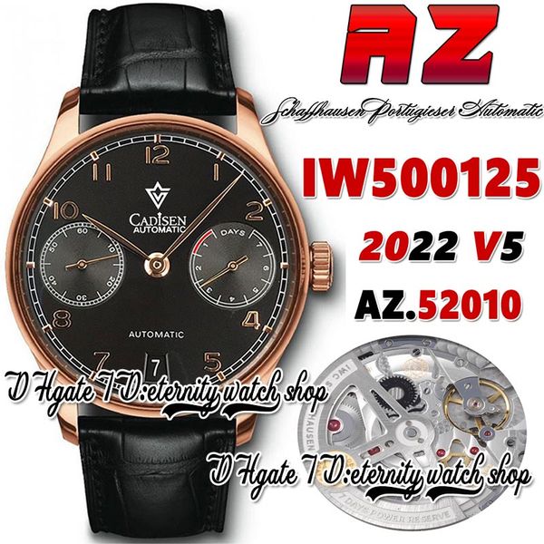 azf v5 az500125 a52010 automatic mens watch black power reserve dial number markers rose gold stainless case black leather strap 2022 super, Slivery;brown
azf v5 az500125 a52010 automatic mens watch black power reserve dial number markers rose gold stainless case black leather strap 2022 super, Slivery;brown