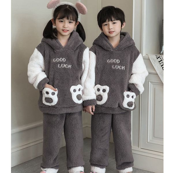 pajamas hooded sets for baby girls boys sleepwear winter warm kids pyjamas thicken toddler bear pijamas children s home wear 220922, Blue;red
pajamas hooded sets for baby girls boys sleepwear winter warm kids pyjamas thicken toddler bear pijamas children s home wear 220922, Blue;red