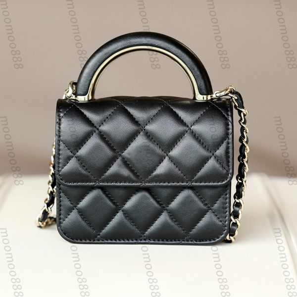 10a tier mirror quality mini handle bag luxury designer womens real leather lambskin quilted flap black purse shoulder box bag card holder w 
10a tier mirror quality mini handle bag luxury designer womens real leather lambskin quilted flap black purse shoulder box bag card holder w