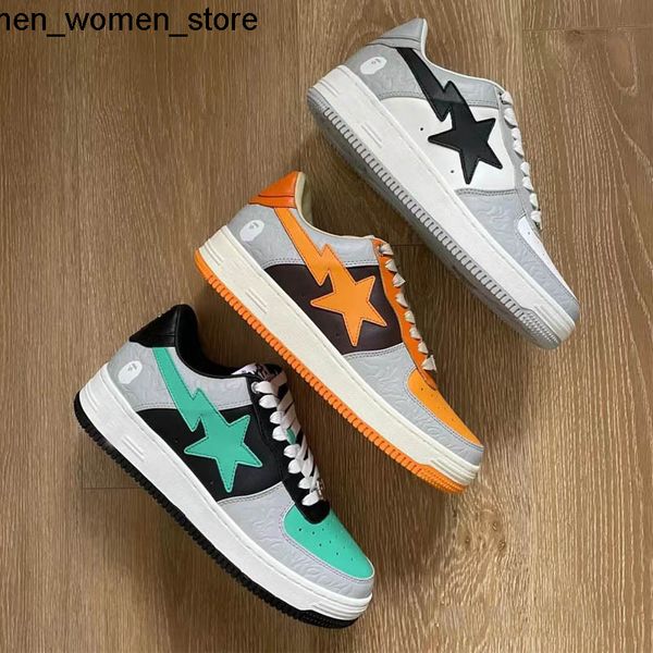 dress shoes designer apes sta grey green orange embossed casual sneakers leather couple color contrast street low men women sports sneakers, Black
dress shoes designer apes sta grey green orange embossed casual sneakers leather couple color contrast street low men women sports sneakers, Black