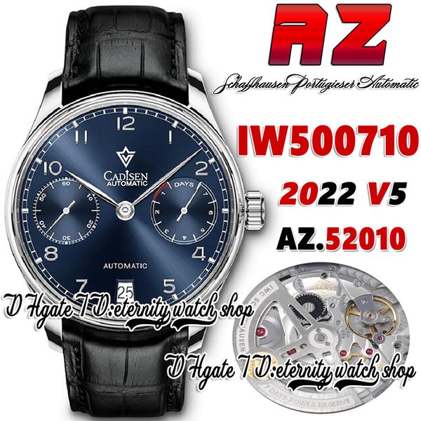 azf v5 az500710 a52010 automatic mens watch blue power reserve dial number markers stainless steel case black leather strap 2022 super editi, Slivery;brown
azf v5 az500710 a52010 automatic mens watch blue power reserve dial number markers stainless steel case black leather strap 2022 super editi, Slivery;brown