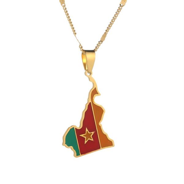 stainless steel fashion cameroon map flag pendant necklaces country maps trendy cameroonians enamel chain jewelry gift320o, Silver
stainless steel fashion cameroon map flag pendant necklaces country maps trendy cameroonians enamel chain jewelry gift320o, Silver