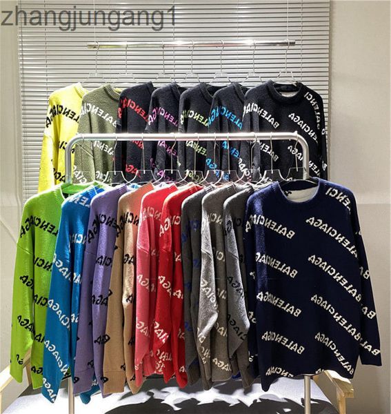 designer autumn winter new fashion balenciga balanciagas brand paris fashion brand knitted sweater men's and women's round neck le, White;black
designer autumn winter new fashion balenciga balanciagas brand paris fashion brand knitted sweater men's and women's round neck le, White;black