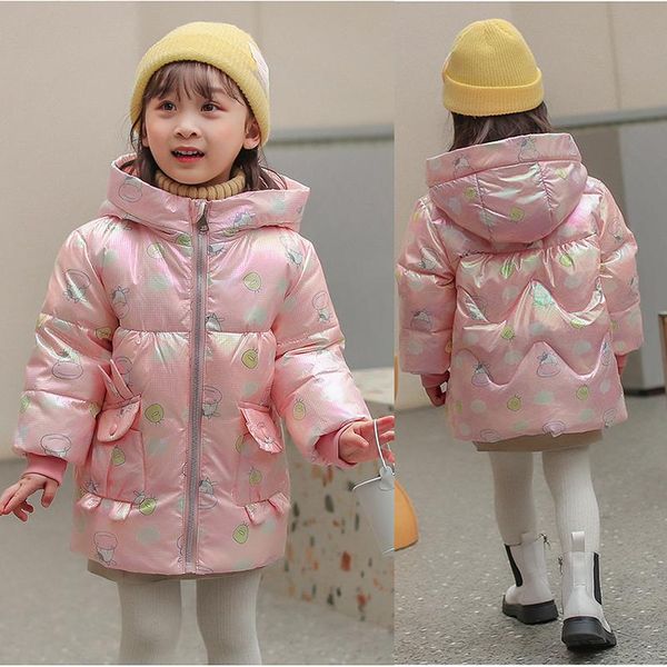 old cobbler 44m840# girl winter down coat mid-length jacket loose water proof with hood keep warm zipper cartoon flowers, Blue;gray
old cobbler 44m840# girl winter down coat mid-length jacket loose water proof with hood keep warm zipper cartoon flowers, Blue;gray