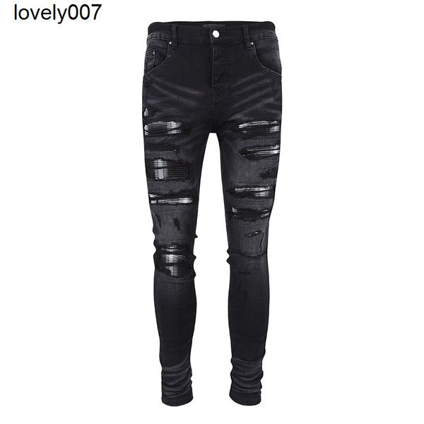 men's jeans amirs enters the link to select a new black series of high street flowers patchwork worn-out washed and worn jeans, Blue
men's jeans amirs enters the link to select a new black series of high street flowers patchwork worn-out washed and worn jeans, Blue