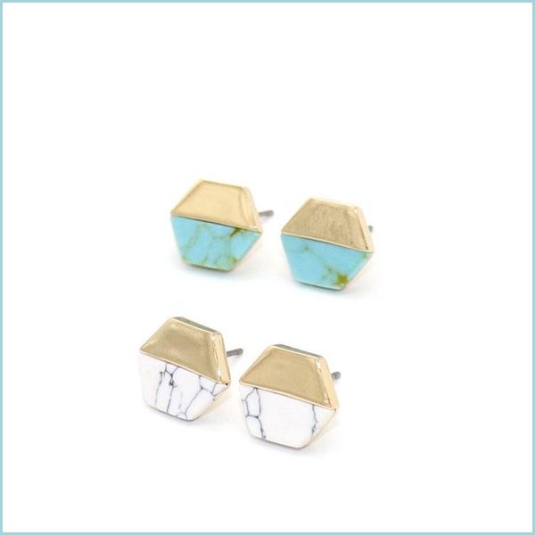 stud vintage gold color hexagon white green turquoise marble earrings natural stone stud jewelry for women 243 t2 drop de dhseller2010 dhdeh, Golden;silver
stud vintage gold color hexagon white green turquoise marble earrings natural stone stud jewelry for women 243 t2 drop de dhseller2010 dhdeh, Golden;silver