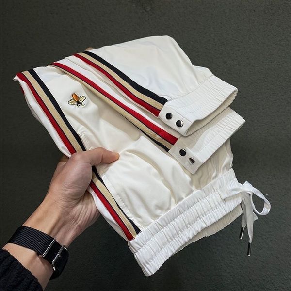 men's pants spring bee embroidery ice silk ultrathin casual pants men's ankletied trendy slim fit and quickdrying sports pants 220, Black
men's pants spring bee embroidery ice silk ultrathin casual pants men's ankletied trendy slim fit and quickdrying sports pants 220, Black