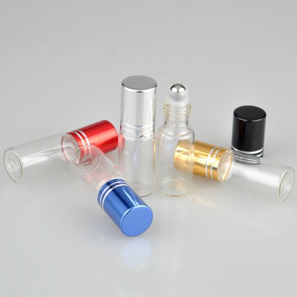 5ml clear glass essential oil roller bottles with stainless steel roller balls perfumes roll on bottles empty color cap
5ml clear glass essential oil roller bottles with stainless steel roller balls perfumes roll on bottles empty color cap