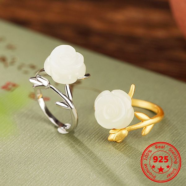 wedding rings 925 sterling silver gold plated white jade rose lady opening adjustable high jewelry girl gift 220921, Slivery;golden
wedding rings 925 sterling silver gold plated white jade rose lady opening adjustable high jewelry girl gift 220921, Slivery;golden