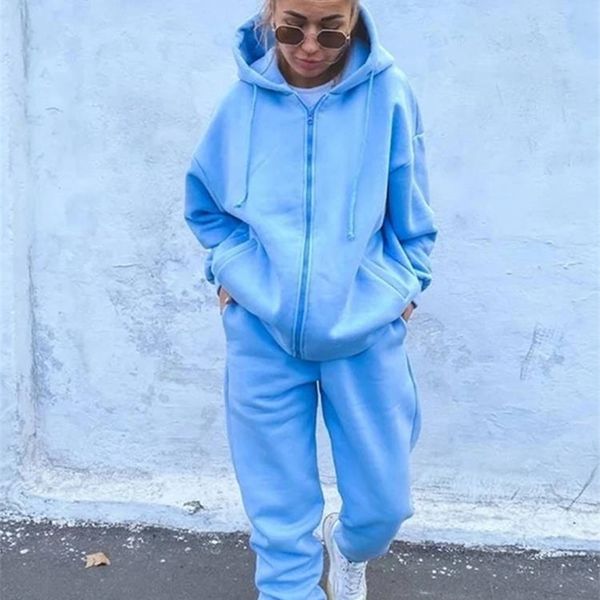 women's two piece pants women zipper sportswear two piece sets solid color hooded sweatshirt loose trousers outfits casual autumn femal, White
women's two piece pants women zipper sportswear two piece sets solid color hooded sweatshirt loose trousers outfits casual autumn femal, White